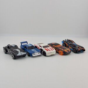 Hot Wheels & Diecast Car Bundle – Corvette, Mustang, Fast Felion & More (5 Cars)